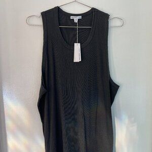 James Perse Ribbed Daily Tank - Carbon Pigment - Size 4/XL - NWT